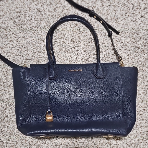Michael Kors Dark Blue Satchel - Picture 1 of 14